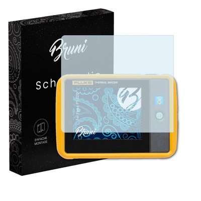 Bruni 2x Folie für Fluke PTi120 Schutzfolie Displayschutzfolie