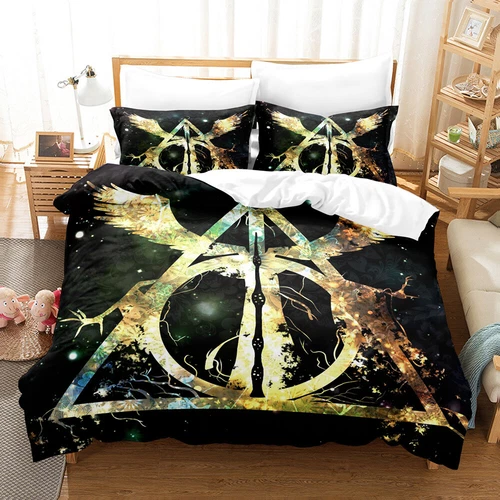 UK Harry Potter Bedding Set 2/3 PCS Quilt Duvet Cover Dorm Single Double King // - Picture 44 of 49