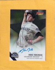 2015 Bowman's Best Best of 2015 Autographs Mike Nikorak Rockies NM-MT+ Auto