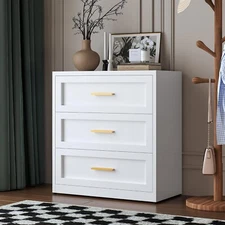 Cofar Modern 3 Drawers Metal Dresser for Bedroom,Dressers & Chests of Drawer