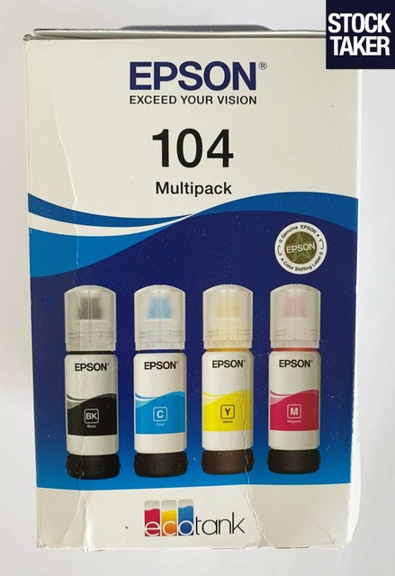 Epson 104 ECOTANK Cyan Magenta Yellow Black Multipack C13T00P640 for sale  online | eBay