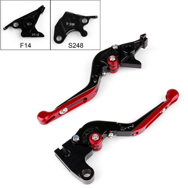 Einstellbar Brems Kupplungshebel FüR Suzuki Gsxr GSR SFV TL1000S Red AH-image