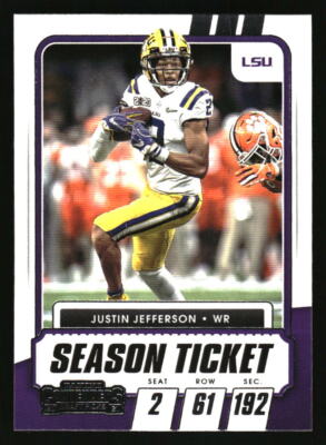 2021 Panini Contenders Draft Picks  #30 Justin Jefferson