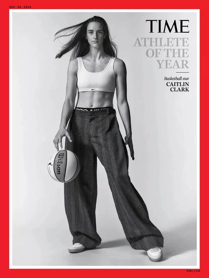 🔥TIME Magazine 2024 Athlete of the Year Caitlin Clark 🔥+ BAG & BOARD🔥IN HAND - Image 2 of 2