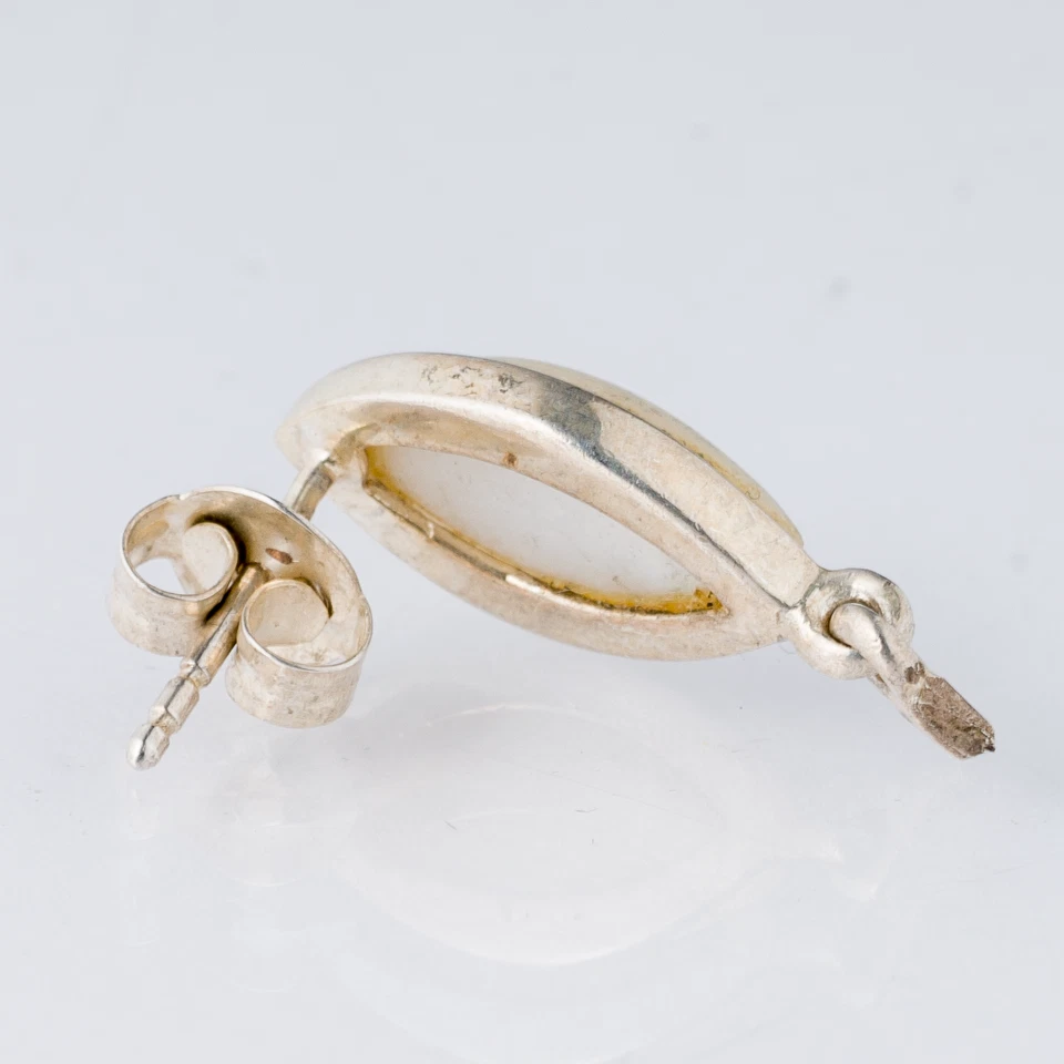 Einzelner Ohrring Ohrstecker Perlmutt 925er Silber 1,49 g - Bild 2 von 3