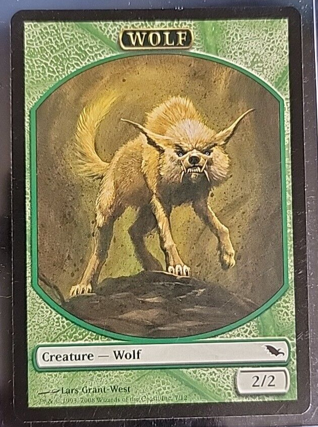 MTG Wolf Token Shadowmoor 7/12 Regular Token