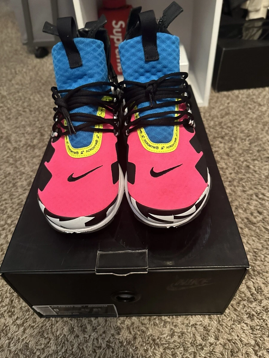 Size 8 - Nike Air Presto Mid x Acronym Racer Pink 888407200144 | eBay