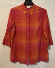 Vintage Field Manor Modern Classics Women’s Linen Rayon Blouse Size X Large
