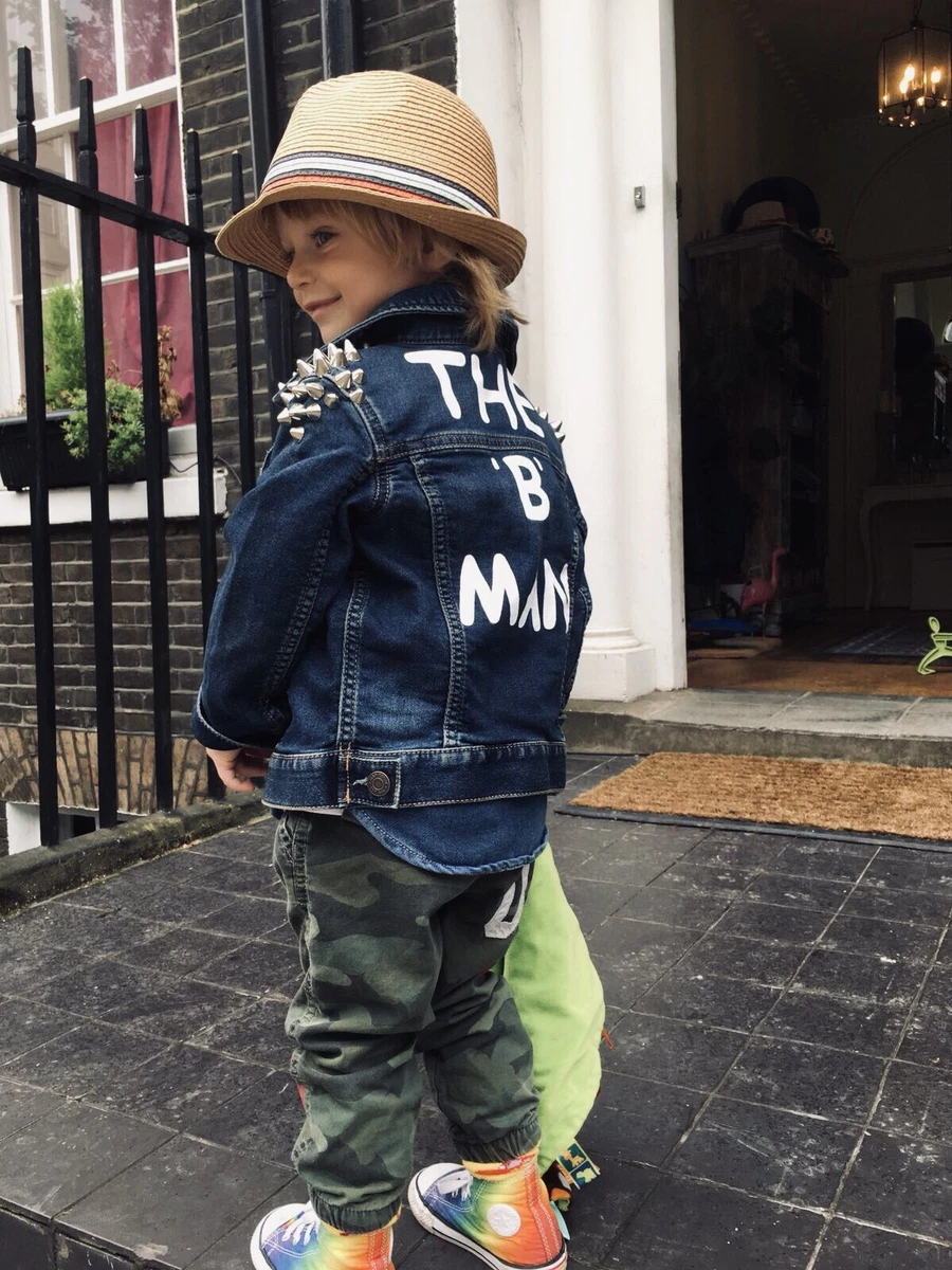 Personalised childrens denim jacket sale