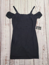 NWT Express Black Sweetheart Off Shoulder Bodycon Cocktail Dress Women's 10