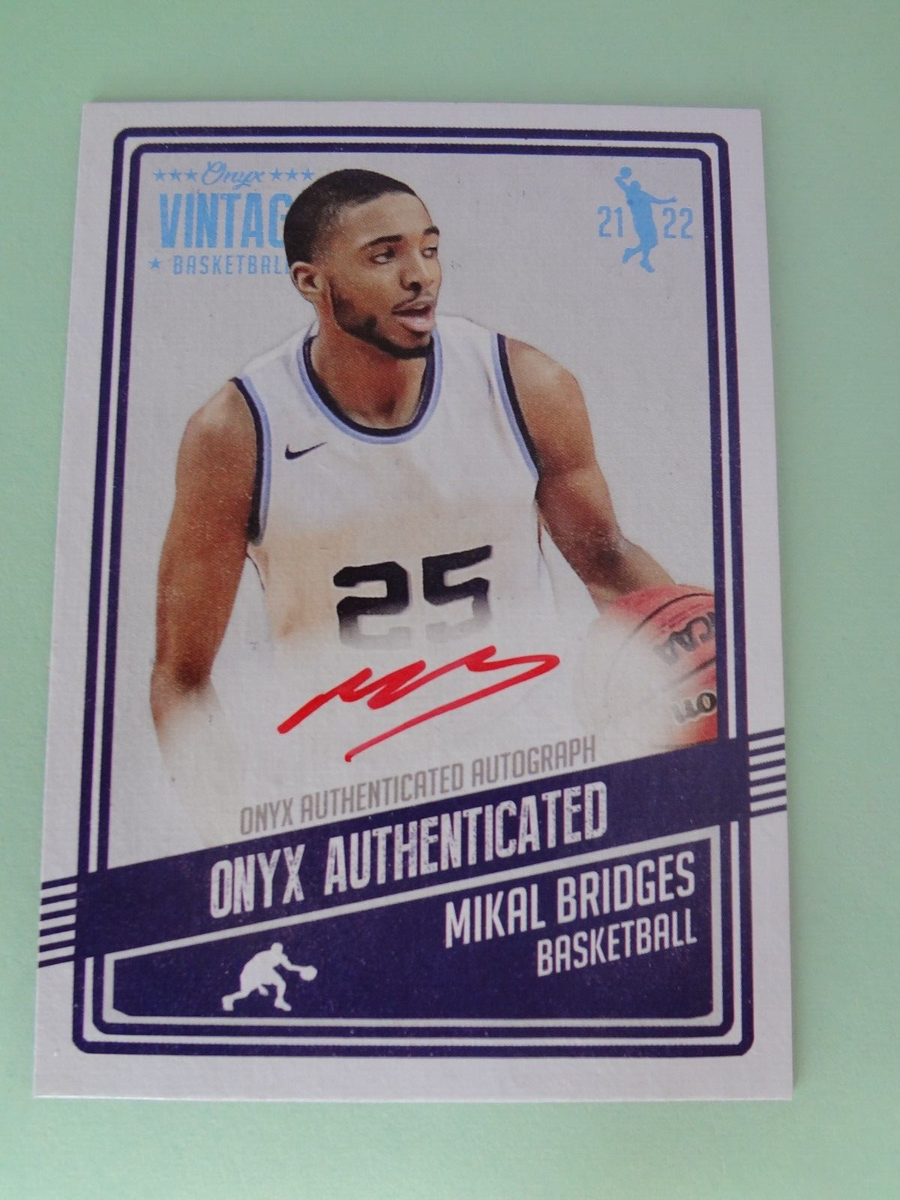 ディーゼル、マイケルズ autograph MIKAL BRIDGES 2021 ONYX VINTAGE BASKETBALL ON CARD RED AUTO/25 | eBay