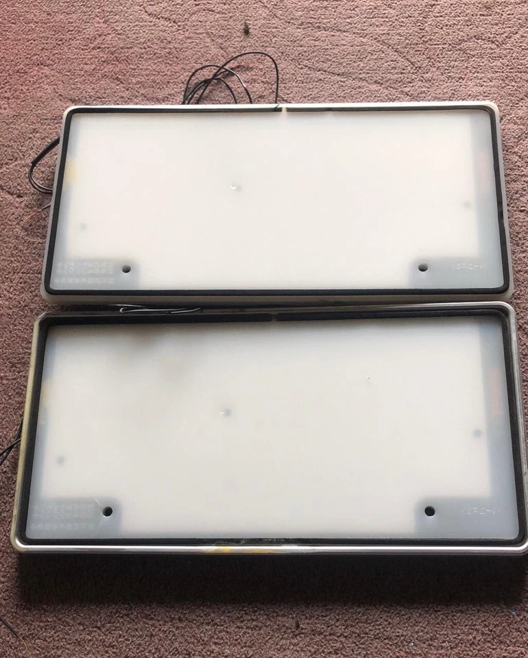 JDM ORIGINAL ILUMINADO MATRÍCULA MARCO RARO PAR USADO JAPÓN Foto 4 de 4