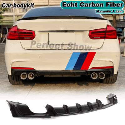 Carbon Fiber Rear Diffuser Diffuser Rear Bumper Spoiler For BMW 3 SERIES F30 M Package 325i 