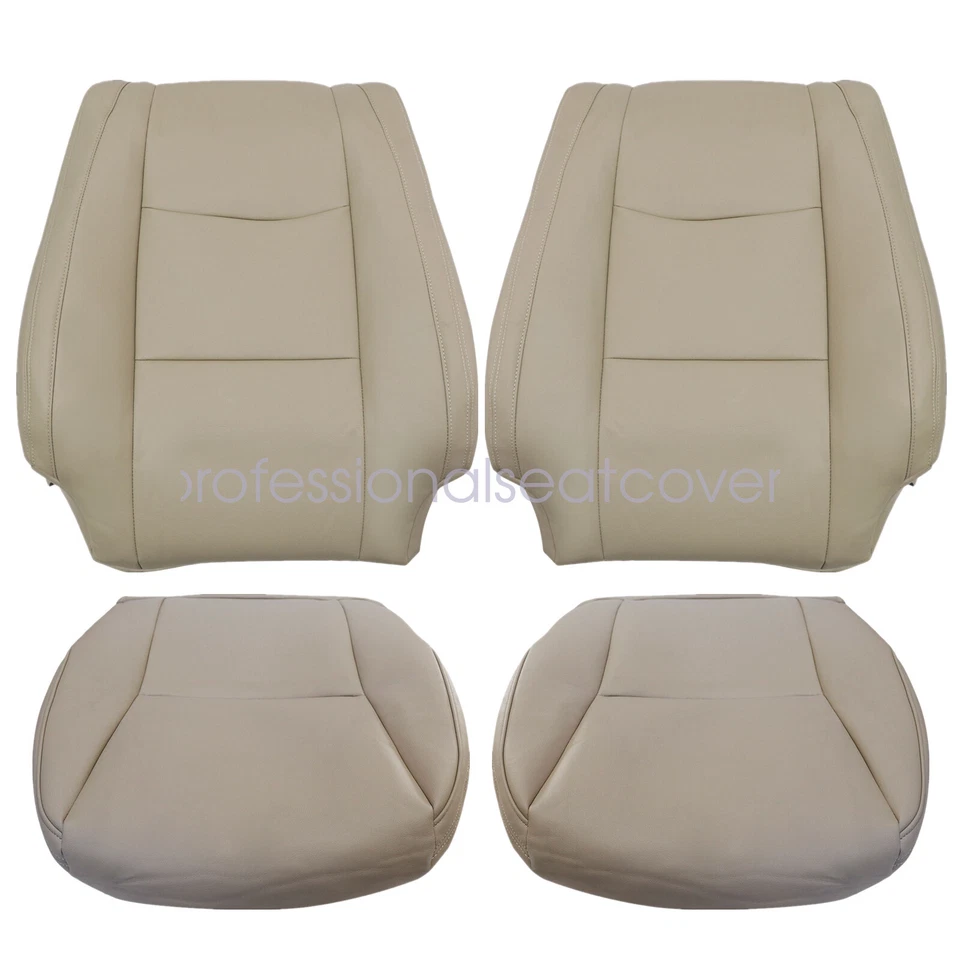 Cubierta de asiento de cuero de repuesto para conductor y pasajero color tostado para Lexus GX470 2003-2009 Foto 3 de 4