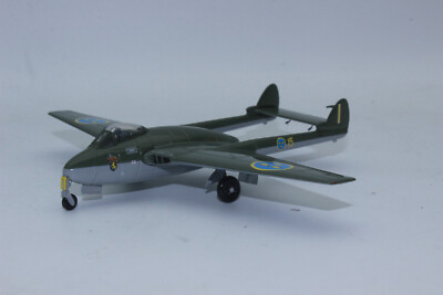 !! SALE !! Herpa 580625 1:72 Royal Swedish Air Force De Havilland Vampire J 28B