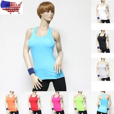 Women's 100% cotton Racer Back stretch tank top Yoga gym cami sexy hot tee new 