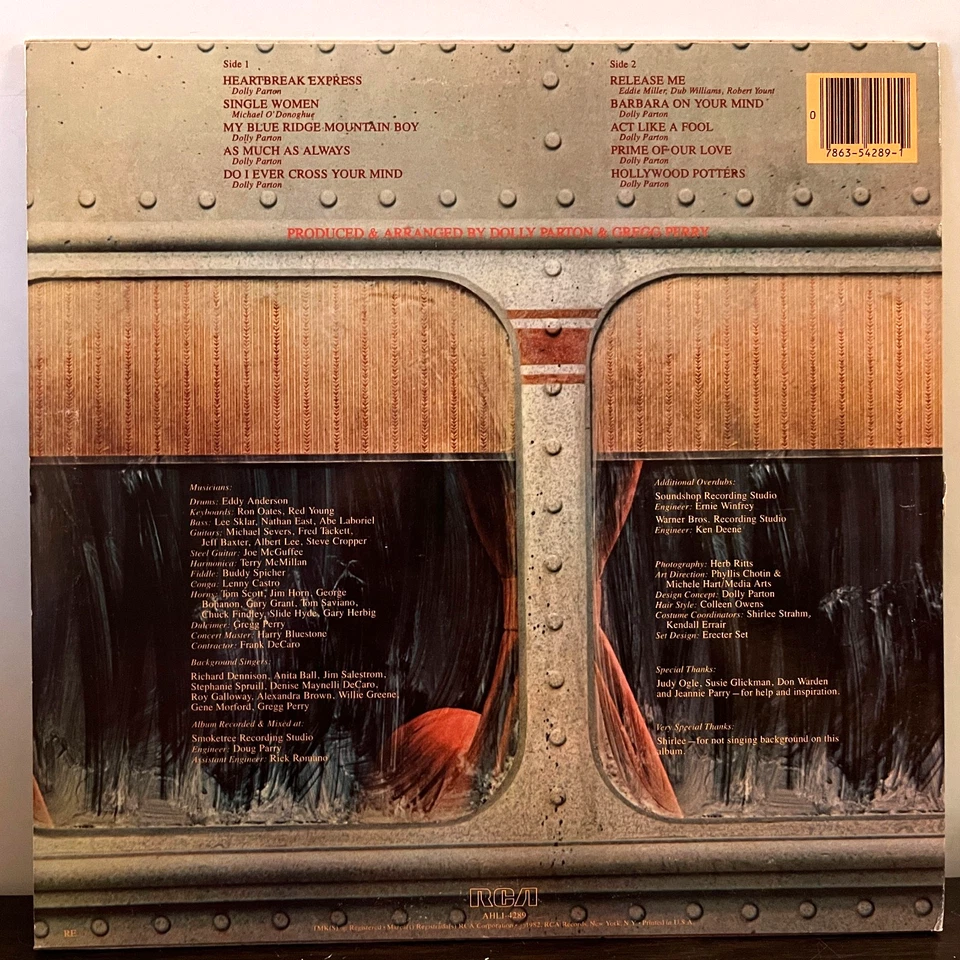 DOLLY PARTON - Heartbreak Express (1982) - 12" Vinyl Record LP - VG+ Foto 2 de 3