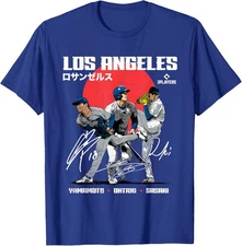 Yamamoto, Ohtani, Sasaki - LA MLB Players - MLBLATRIO201M T-Shirt