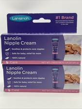 2- Lansinoh Lanolin Nipple Cream Postpartum Breastfeeding 1.4oz Each Exp 12/25