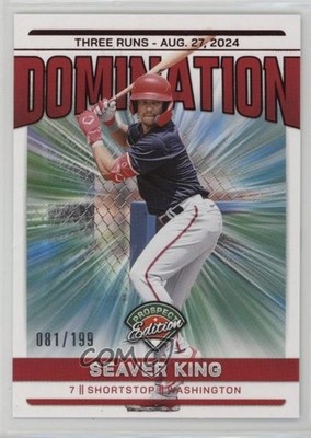 2024 Panini Prospect Edition Domination Red 81/199 Seaver King #18 0o6v