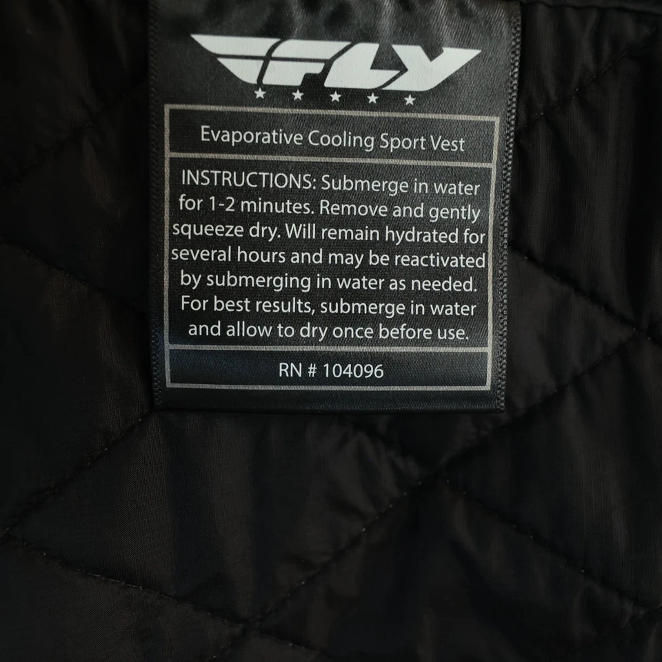Chaleco deportivo Fly Racing Cooling adulto grande negro evaporativo cremallera completa motocicleta Foto 3 de 4