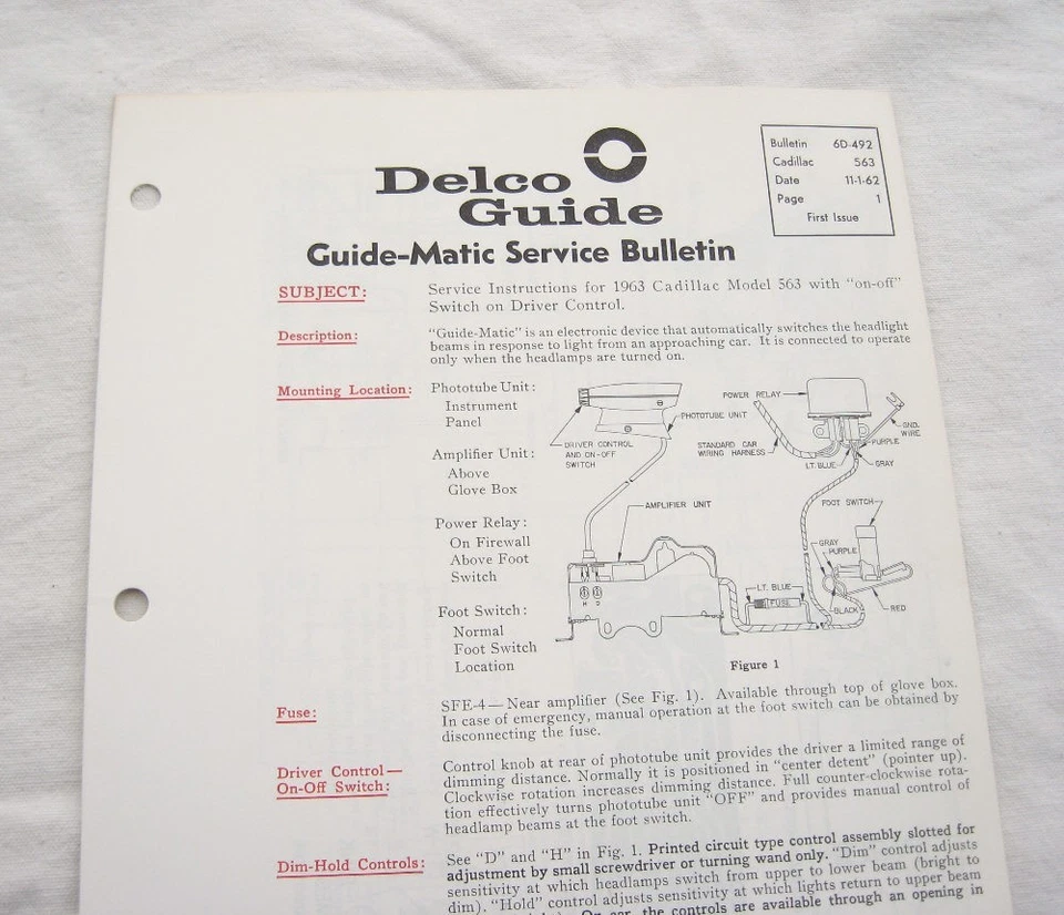 1963 Cadillac Deville Eldorado Original GM Guide-Matic Service/Repair Info NOS - Image 2 of 4