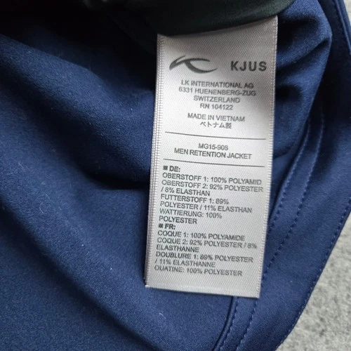 KJUS Retention Jacket Mens 50 M Navy Blue Quilted Full Zip Golf Performance image 6