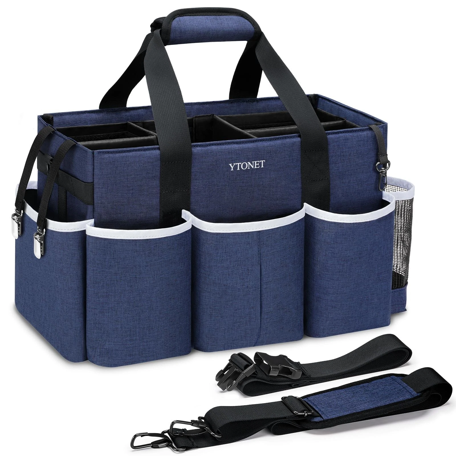 Ytonet Wearable Cleaning Caddy Bag, Large Cleaning Supplies Organizer with 4 ...