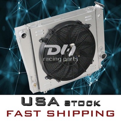3Row Radiator+Shroud+Fan For 66-1977 Ford Bronco Wagon/Roadster 5.0L 302 V8 #521