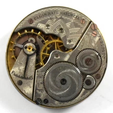 Vintage Elgin Grade 290 16s 7J Hunting Pocket Watch Movement lot.wn