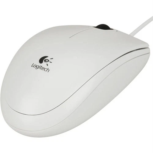 Logitech 800dpi Optical High Quality Wired USB Mouse - White (B100/B120)