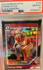 2024 Panini Donruss Optic George Kittle #174 Black Pandora PSA 10 SF 49ers /25