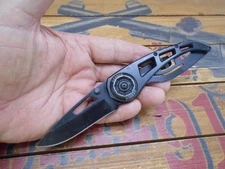 Gerber Ripstop II Pocket Knife Frame Lock Plain Edge Blade Black