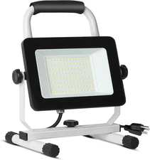 UFOND 6000 Lumen LED Work Light with Stand,60W Waterproof Flood Light, Brightnes
