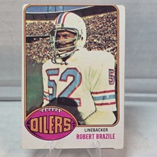 1976 Topps - Robert Brazile #424 (RC) - Miscut / EX