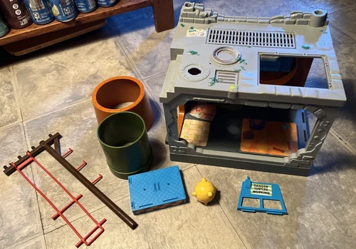 Vintage TMNT 1989 Playmates Ninja Turtles Sewer Lair Playset Incomplete Parts