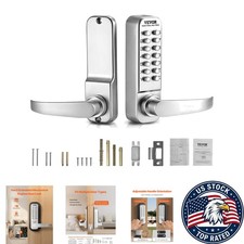 Stainless Steel Mechanical Keyless Entry Lock with 14 Keys - Auto Lock Feature