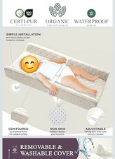 Organic Cotton Contoured Baby Changing Pad w/Waterproof Foam Mattress