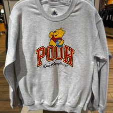 2026 Walt Disney World Winnie The Pooh Grey Pullover Sweatshirt Adult Sizes NWT