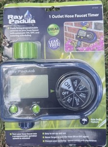 Ray Padula RP-TMOE Digital 1-Outlet Hose Faucet Timer Rain Delay Leak Free