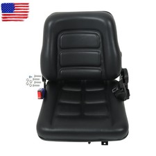 Forklift Seat Fold Down Tractor Seat W/ Adjustable Back  Seatbelt Switch