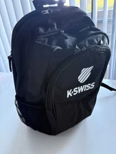 K-Swiss Pickleball Backpack Black Sport Gym Bag Tennis Paddle Bag New w/ Tags