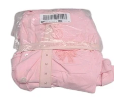 Victoria's Secret Women's Modal Soft Short Pajama Set-pink With Bow/ Size Medium