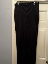 Lands  End Boy's Size 16 Husky Navy Dress Pants Zip Closure 60 Cotton 40 Poly