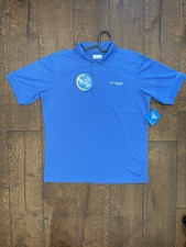 Camisa Polo Columbia Para Hombre Escudos de Pesca Río Talla M Nueva con Etiquetas PFG Omni-Sombra