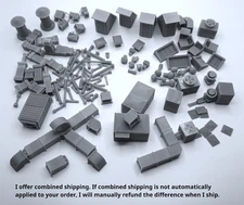 HO Scale Roof Details Lot 130pcs Air Conditioner Ductwork Roof Access Chimney