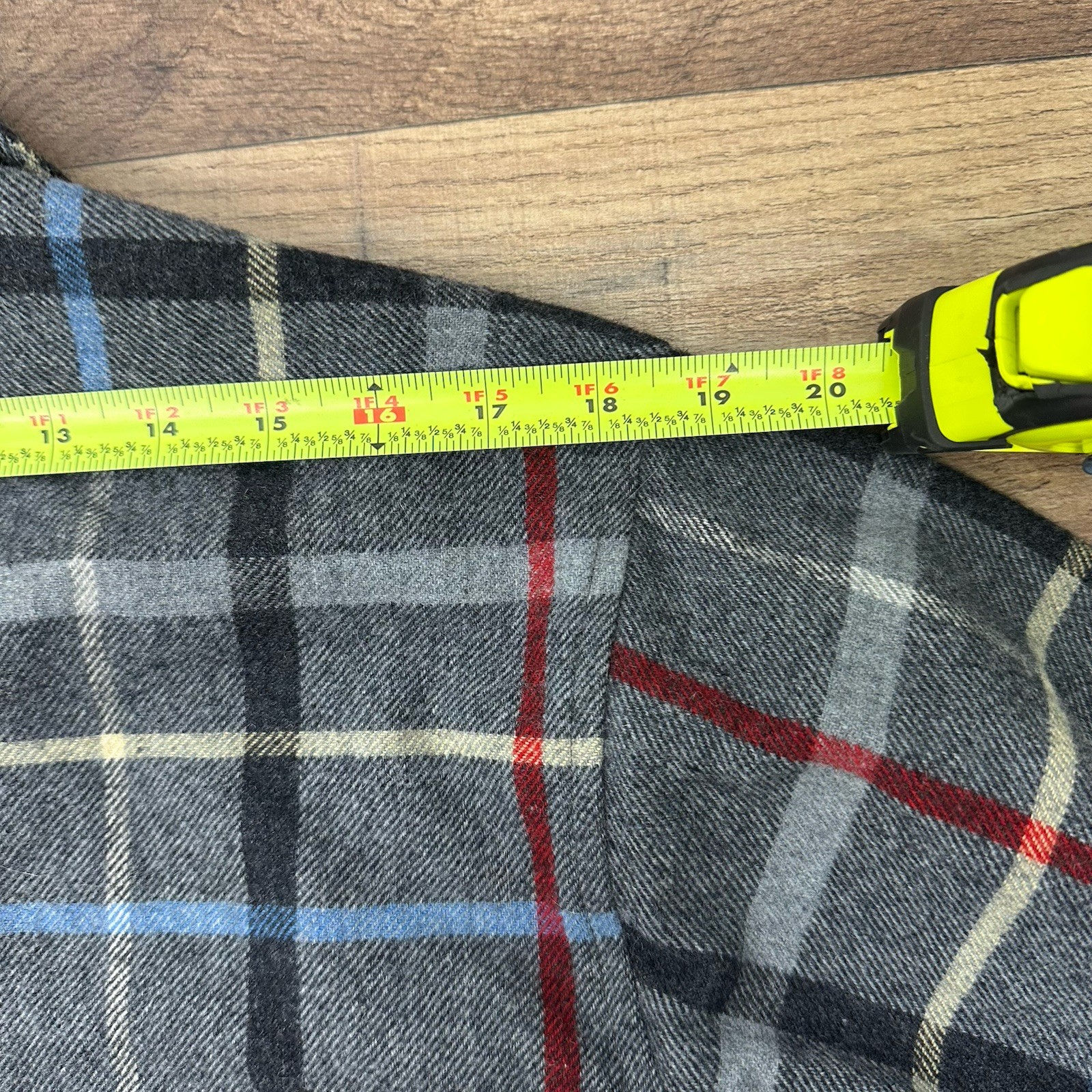 Pendleton Mens Large Gray Plaid Wool Button Down … - image 19