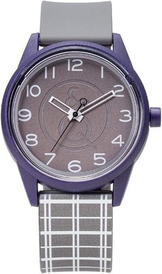 Citizen Q&Q Smile Solar Powered Watch Grey Purple Water Resistant 5 BAR NEU