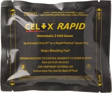 Celox RAPID Hemostatic Z-Folded Gauze First-Aid for Moderate to Severe Bleeding