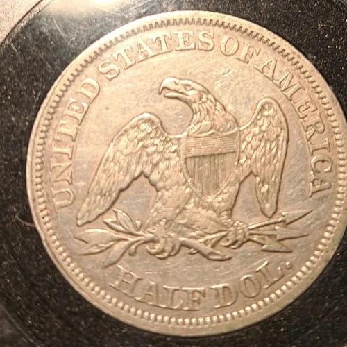 1854 Seated Liberty Silver Half Dollar X̌f-AU